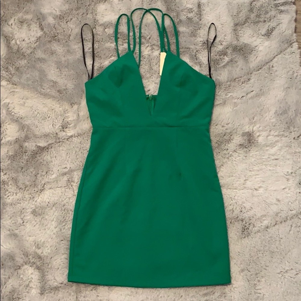 Forever21 Green Strap Mini Dress Size Small